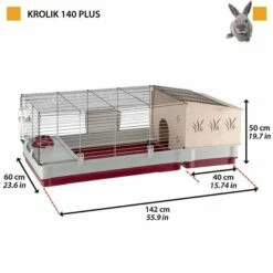 Ferplast Krolik 140 Plus Kaninbur -Kjæledyrutstyr Salg 2024 ferplast krolik 140 plus 142x60x50 cm 34