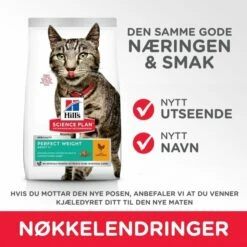 Kjæledyrutstyr Salg 2024 -Kjæledyrutstyr Salg 2024 hills science plan cat perfect weight chicken 4b