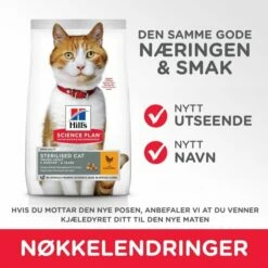 Hill's Science Plan Cat Adult Sterilised Chicken 8 Hill's Science Plan Cat Adult Sterilised Chicken -Kjæledyrutstyr Salg 2024 hills science plan cat young adult sterilized chicken 2e