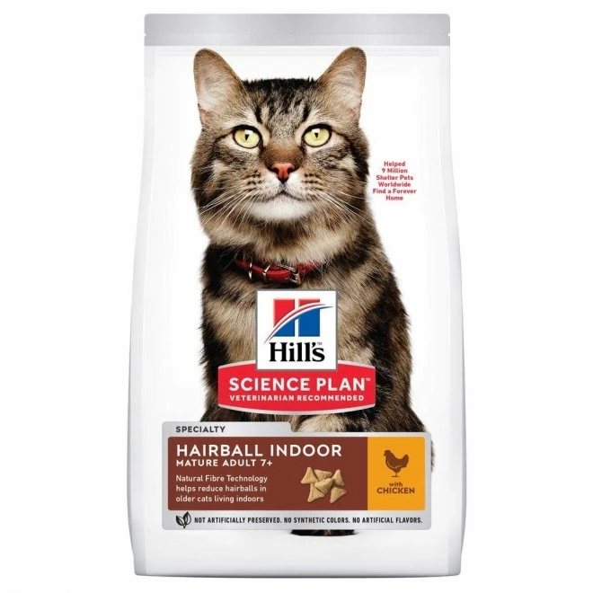 Hill's Science Plan Cat Mature 7+ Hairball Indoor Chicken 1 Hill's Science Plan Cat Mature 7+ Hairball Indoor Chicken