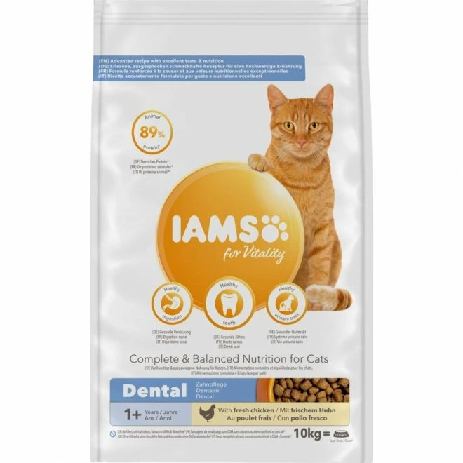 Iams For Vitality Cat Adult Dental Chicken 1 Iams For Vitality Cat Adult Dental Chicken
