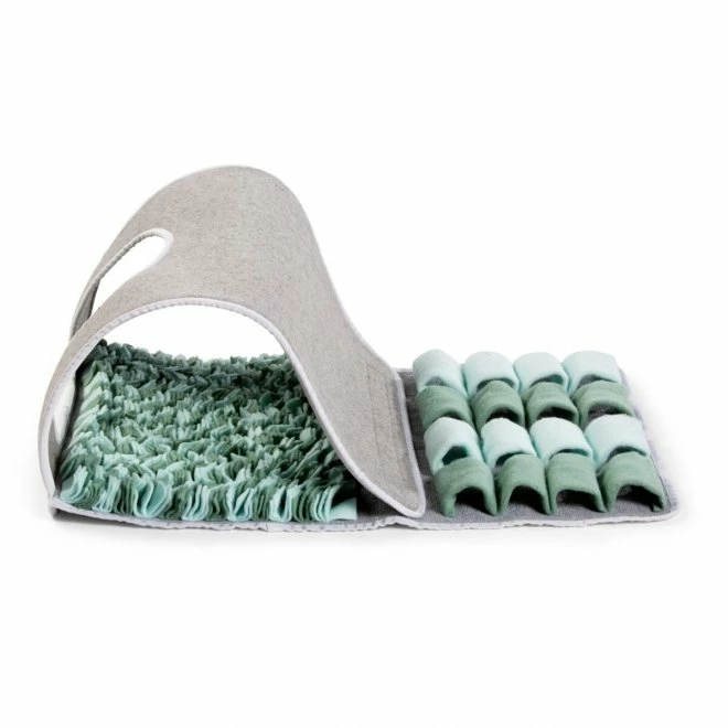 Little&Bigger Shaggy Kattehule Og Snusematte, Grønn/grå 2 Little&Bigger Shaggy Kattehule Og Snusematte, Grønn/grå - Bilde 2