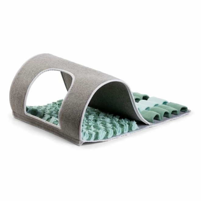 Little&Bigger Shaggy Kattehule Og Snusematte, Grønn/grå 1 Little&Bigger Shaggy Kattehule Og Snusematte, Grønn/grå
