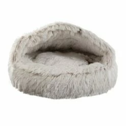 Little&Bigger Fluffy Cave Bed Brun, 50 Cm