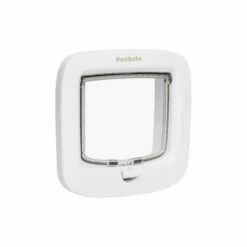 PetSafe Katteluke Med Manuell Lås, Hvit