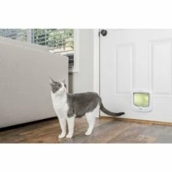 PetSafe Katteluke Med Manuell Lås, Hvit -Kjæledyrutstyr Salg 2024 petsafe manual locking cat flap kissanluukku valkoinen az c2