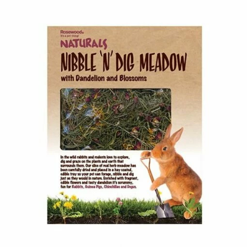 Rosewood Nibble'n'Dig Meadow Engshøy -Kjæledyrutstyr Salg 2024 rosewood nibblendig herkkuniitty 63